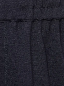 Reiss Navy Nora Wool-Blend Ruched Jersey Midi Skirt Sale