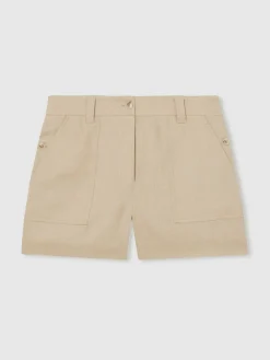 Reiss Neutral Ashby Linen Shorts Best