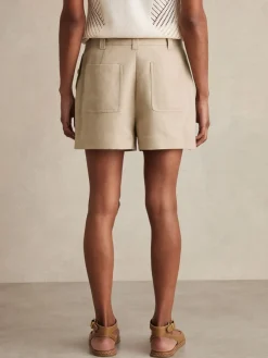 Reiss Neutral Ashby Linen Shorts Best