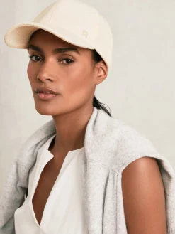 Reiss Neutral Cassie Waffle-Knit Baseball Cap Online