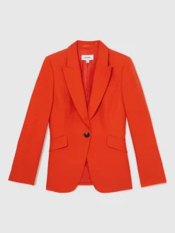 Reiss Orange Raine Single Breasted Suit Jacket With Linen Sale