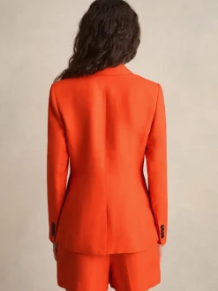Reiss Orange Raine Single Breasted Suit Jacket With Linen Sale