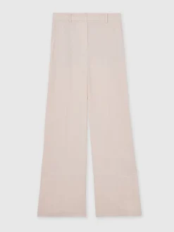 Reiss Pink Darcie Petite Wide-Leg Suit Trousers Online