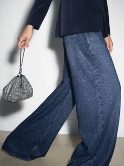 Reiss Leah Crystal Bracelet Pouch Bag Silver Clearance