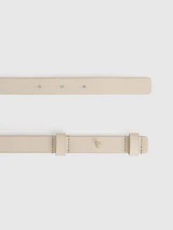 Reiss Hayley Leather Square Hinge Belt Stone Clearance