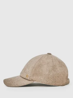 Reiss Fiona Wool-Blend Flannel Baseball Cap Taupe Best