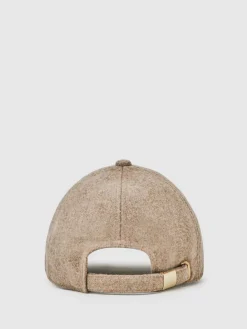 Reiss Fiona Wool-Blend Flannel Baseball Cap Taupe Best