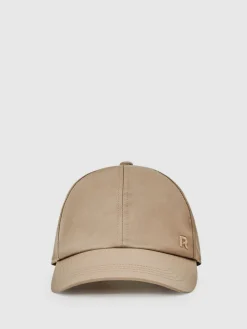Reiss Nicole Logo-Embroidered Baseball Cap Taupe Best