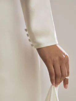 Reiss White Clemence Atelier Duchess Satin Bridal Maxi Dress Best