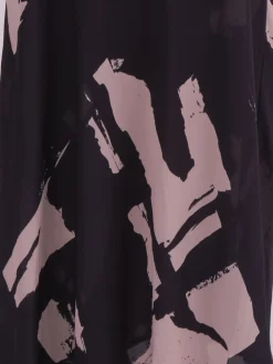 Religion Black Dawn Maxi Column Dress With Draped Back Detail In Hand-Painted Print Outlet
