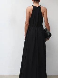 Religion Dusk Halter Neck Maxi Dress With Full Skirt Black Discount