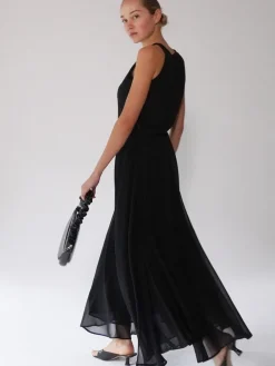 Religion Black Eligion Floaty Sheer Multi Layered Olsen Maxi Skirt Outlet