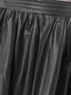 Religion Sophie Full Maxi Skirt In Faux Leather With Pockets Black Outlet