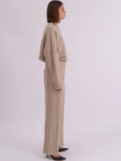 Religion Rick Slouchy and Soft Knitted Co-ord Lounge Trousers Natural Sale