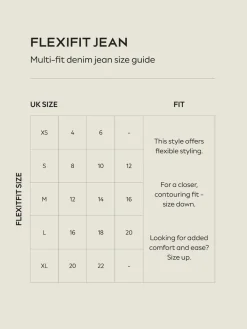 Next High Rise FlexiFit Stretch Pull On Wide Leg Jeans Rinse Blue New