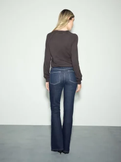 Next High Rise Stretch Flare Jeans Rinse Blue Discount