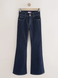 Next High Rise Stretch Flare Jeans Rinse Blue Discount