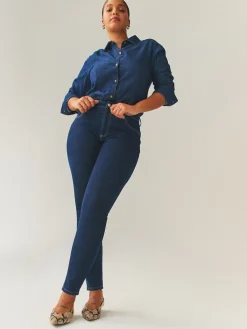 Next Hourglass Mid Rise Skinny Jeans Rinse Blue Outlet