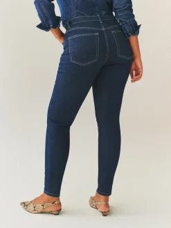 Next Hourglass Mid Rise Skinny Jeans Rinse Blue Outlet