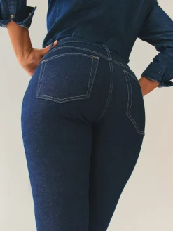 Next Hourglass Mid Rise Skinny Jeans Rinse Blue Outlet