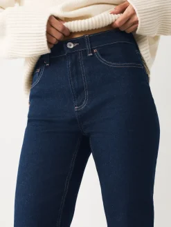 Next Mid Rise Stretch Bootcut Jeans Rinse Blue Hot