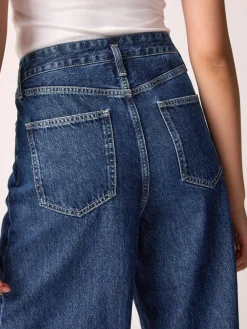 Next Palazzo Wide Leg Jeans Rinse Blue Discount