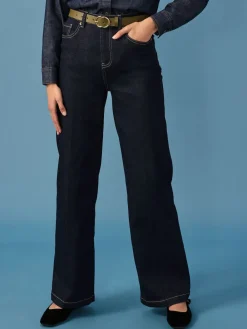 Next Wide Leg Jeans Rinse Blue Sale