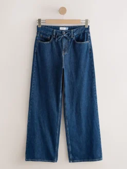 Next Wide Leg Joggers Waist Jeans Rinse Denim Discount