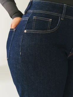 Next High Rise Stretch Wide Leg Hourglass Jeans Rinse Clearance