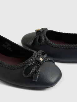 River Island Black Bow Ballet Flats Clearance