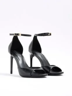 River Island Closed Back Heeled Sandals Black Online