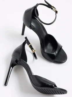 River Island Closed Back Heeled Sandals Black Online