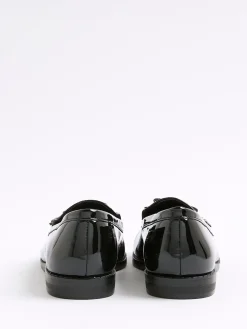 River Island Black Patent Tassel Loafers Online