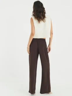 River Island Brown Elasticated Smart Joggers Sale