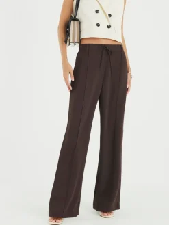 River Island Brown Elasticated Smart Joggers Sale