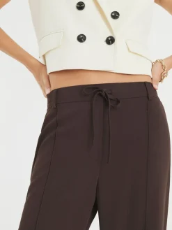 River Island Brown Elasticated Smart Joggers Sale