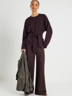 River Island Brown Tie Front Premium Top Discount