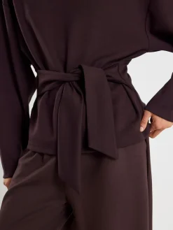 River Island Brown Tie Front Premium Top Discount