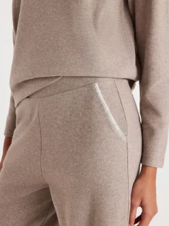 River Island Brown Whipstitch Cosy Wide Leg Joggers Outlet