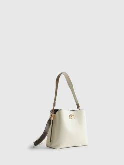 River Island Cream Lock Front Bucket Bag Sale