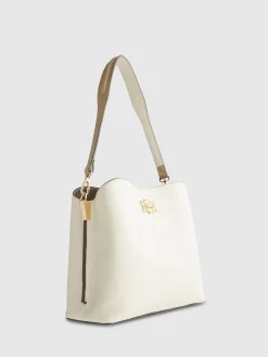 River Island Cream Lock Front Bucket Bag Sale