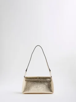 River Island Gold Bar Front Clutch Bag