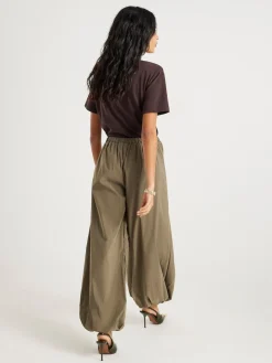 River Island Green Elasticated Balloon Trousers Clearance