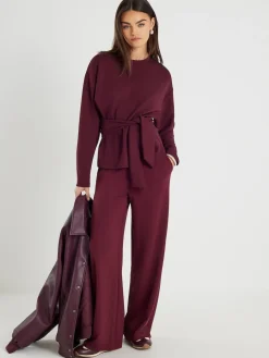 River Island Red Tie Front Premium Top