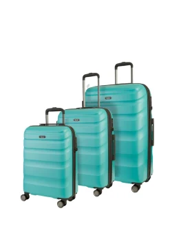 Rock Luggage Rock Bali 3pc Set Luggage Blue New