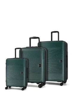 Rock Luggage Lincoln Suitcases 3 Piece Set Green Sale