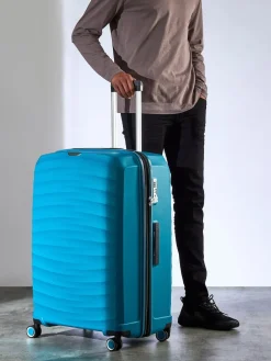 Rock Luggage Sunwave Large Suitcase Blue Best