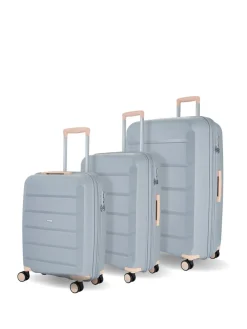 Rock Luggage Tulum Luggage 3 Piece Set Grey Outlet