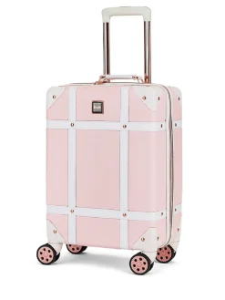 Rock Luggage Vintage Cabin Suitcase Pink Best