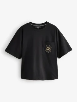 Rockett St George Black T-Shirt Short Pyjamas Set Clearance